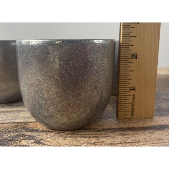 Vintage Carson Freeport PA Pennsylvania Pewter Creamer & 4 Pewter Cups Lot - Picture 3 of 14